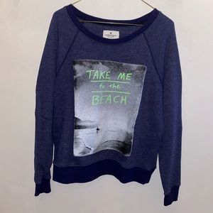 ‘Take me to the beach’ crewneck sweatshirt